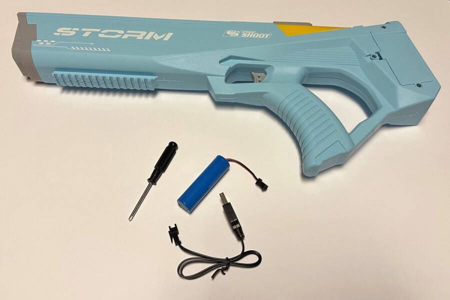 Waterpistool elektrisch Storm attack SHOOT Elektrisch waterpistool met Accu Automatisch waterpistool Zomer pret Schiet tot 10 meter Watergun Vult automatisch Waterpistool Schiet automatisch 600ML Met accu