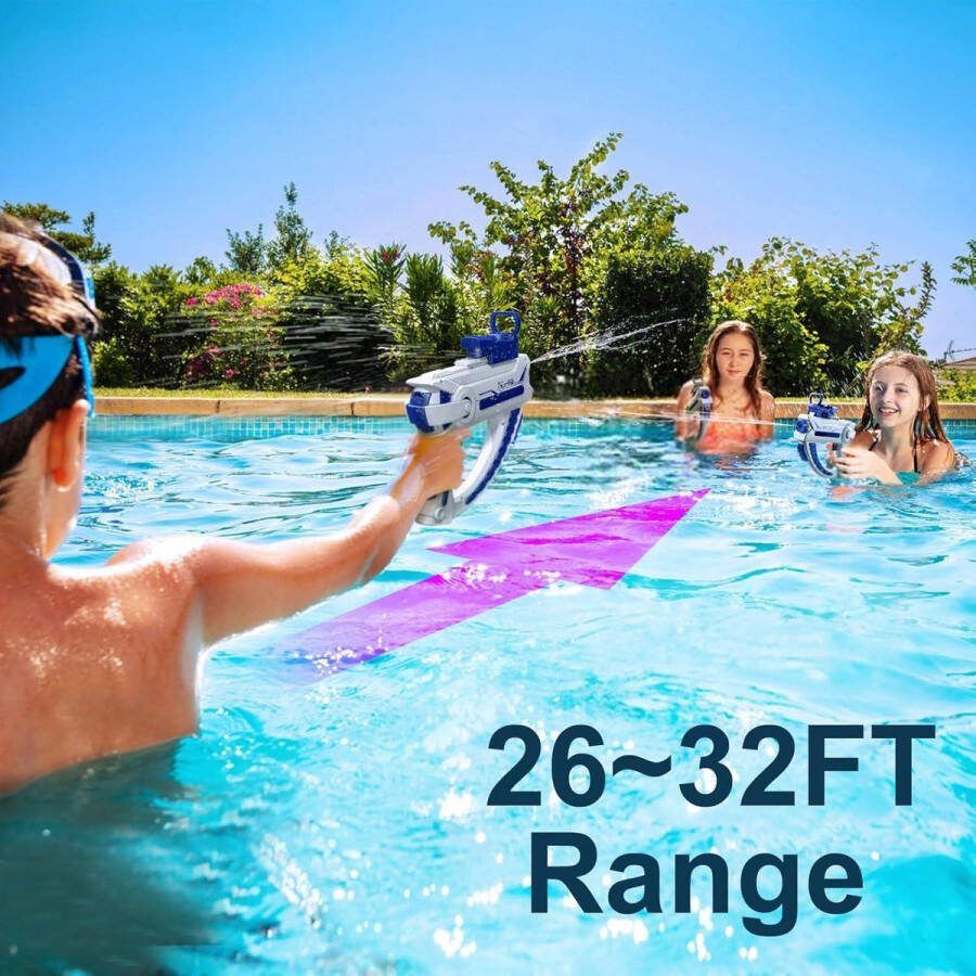Waterpistool met groot bereik voor volwassenen en kinderen zomerfeestjes zwembaden buitenstranden