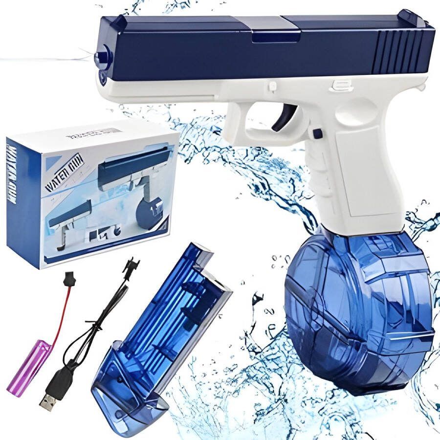 Waterpistool Speelgoed Kinderen voor volwassenen en kinderen elektrisch 434 cc + 58 cc capaciteit blauw
