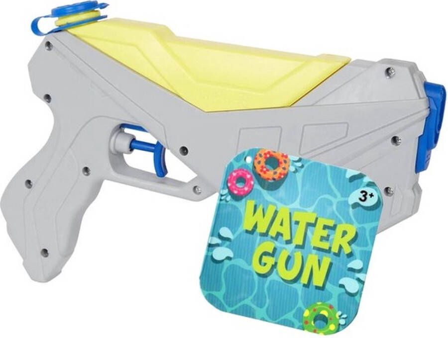 2x Waterpistool waterpistolen Water gun Grijs Geel 23 cm