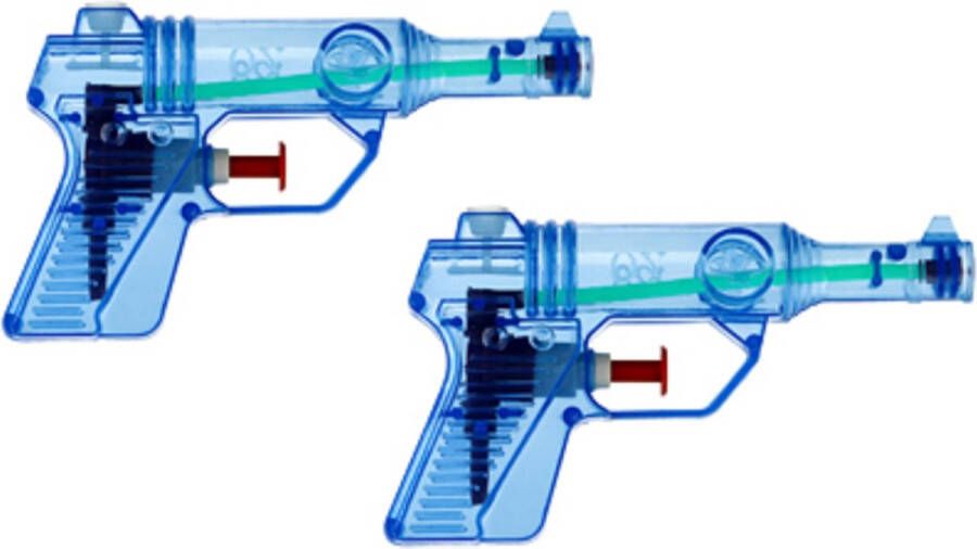 Merkloos Waterpistool waterpistolen blauw 13 cm Waterpistolen