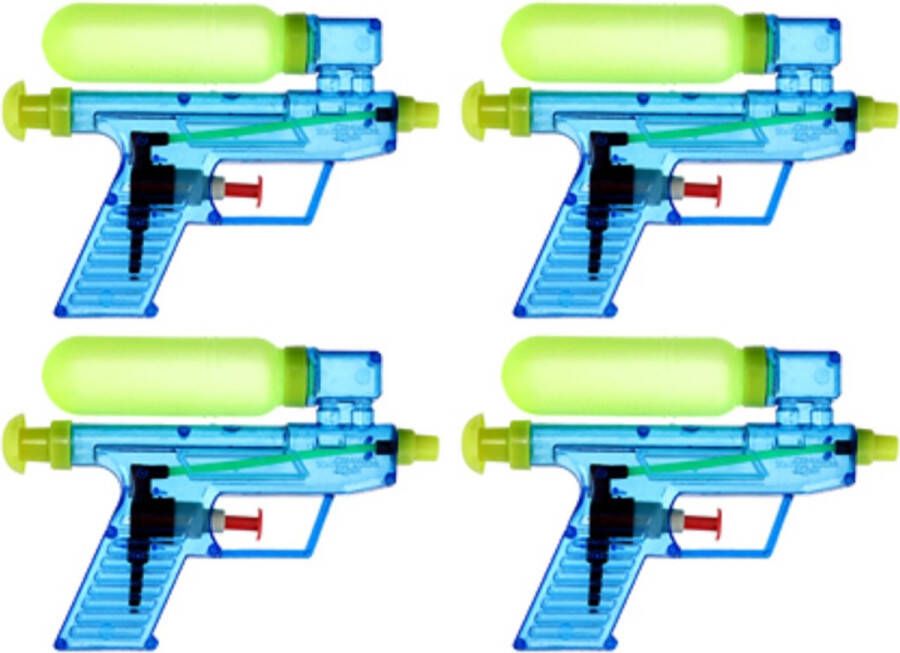 Merkloos Waterpistool waterpistolen blauw 15 cm Waterpistolen