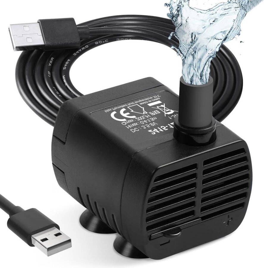 Waterpomp dompelpomp mini 200l h 3w vijverpomp vijver fontein aquarium krachtige watercirculatie fonteinpomp