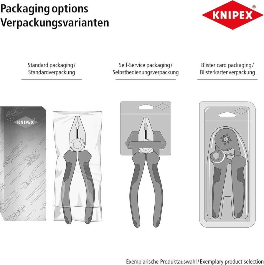 Waterpomptang met automatische instelling grijs geatramenteerd anti-slip kunststof 250 mm zelfbedieningskaart blister Knipex