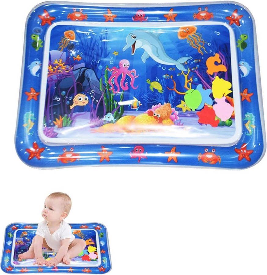 Waterspeelmat voor baby's Opblaasbare speelmat Vulbaar met water Babyspeelgoed van 3 tot 9 maanden Leuk cadeau-idee voor pasgeborenen Waterspeelmat