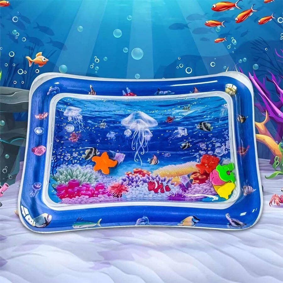 Waterspeelmat voor baby's sensorische ontwikkeling opblaasbare speelmatten babyspeelgoed Waterspeelmat