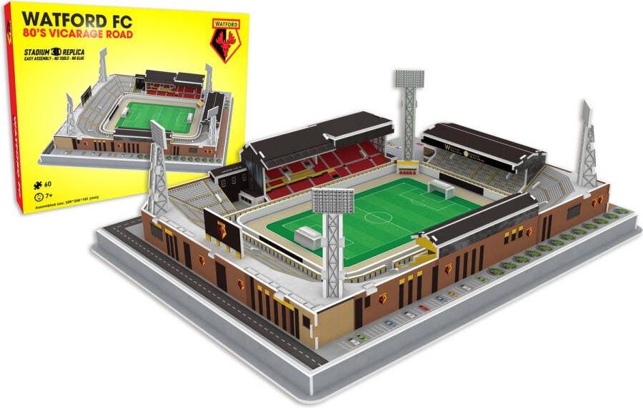Watford FC 80's Vicarage Road stadion 3D puzzel