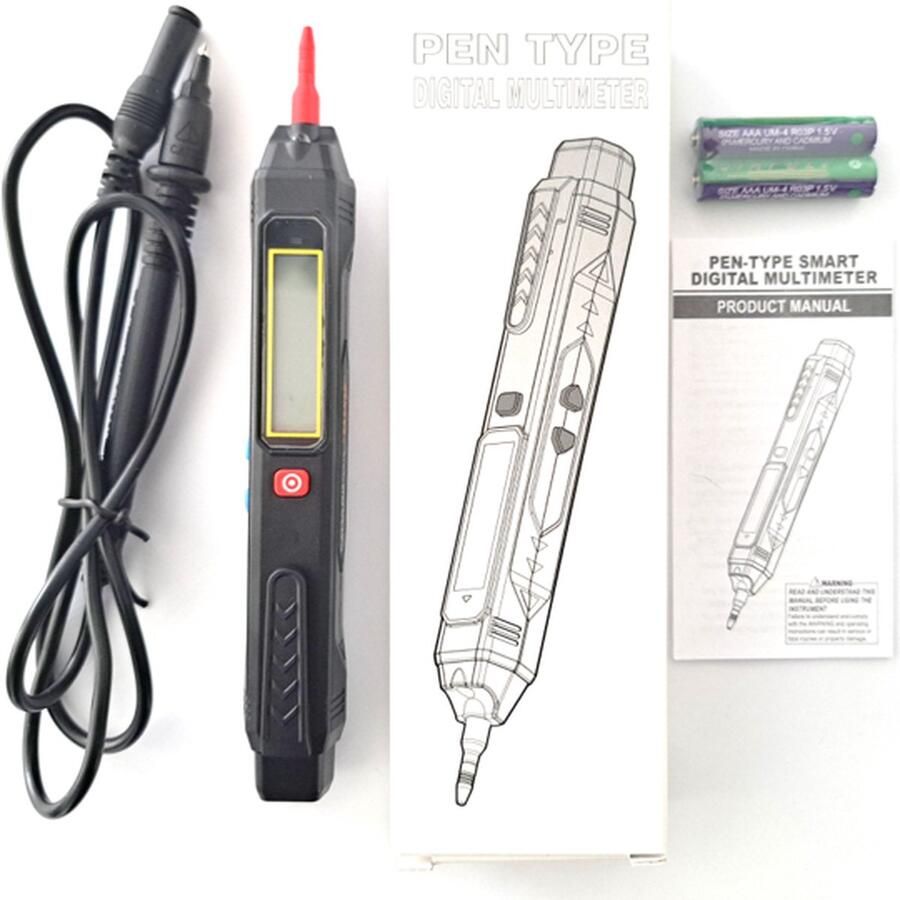 WattWatcher Pro 7-in-1 Digitale Multimeter 6000 Counts AC DC LED Zaklamp & Inclusief Batterij