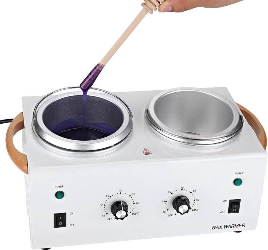 Wax Apparaat Wax Verwarmer Wax Heater Dubbele Wax Verwarmer Ontharingsapparaat Harsapparaat Wax Ontharen Waxen Hars