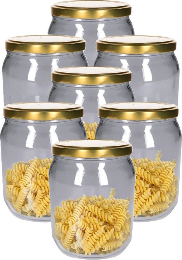 Weckpot inmaakpot 7x 540 ml glas met schroefdeksel