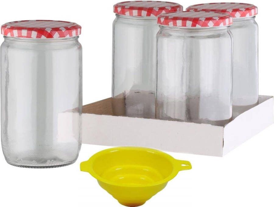 Weckpotten jampotten 230 ml inclusief vultrechter Viva-Haushaltswaren jampotjes met deksel