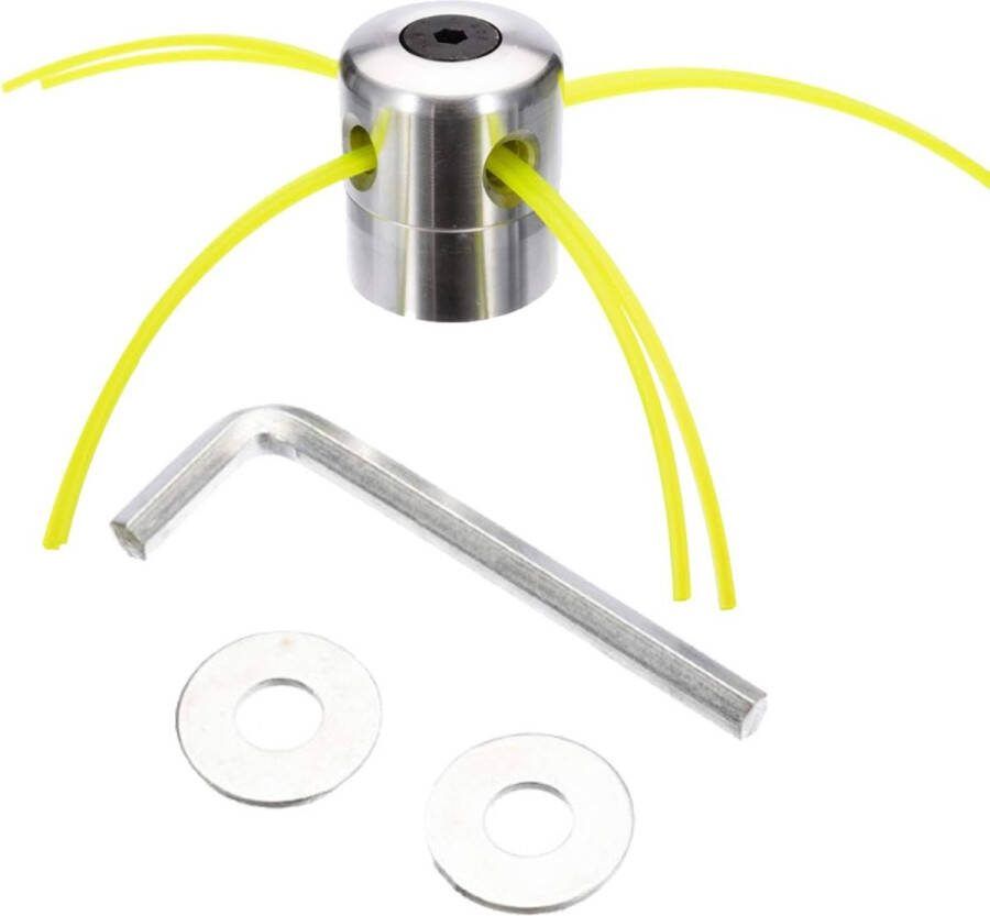 Weed Eater-draad Aluminium Grastrimmerkop Trimmerkop Spoelset met 4 Lijnen Maaierkabel Montagering en Sleutel voor Grasmaaier