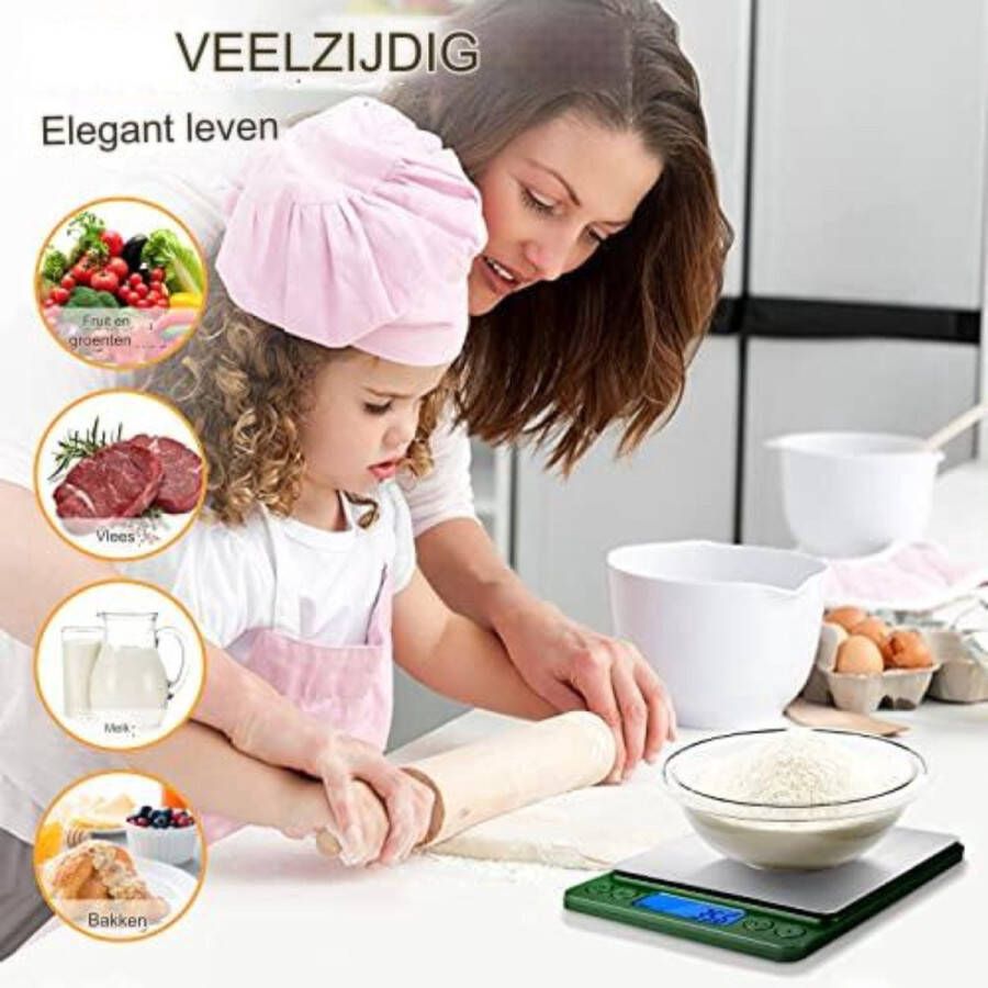 Weegschaal 0 01 Gram Weegschaal Keuken Precisie Weegschaal Groen