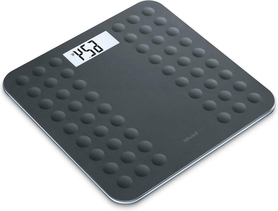 Weegschaal Black glazen weegschaal tijdloos design antislip oppervlak 300 KG