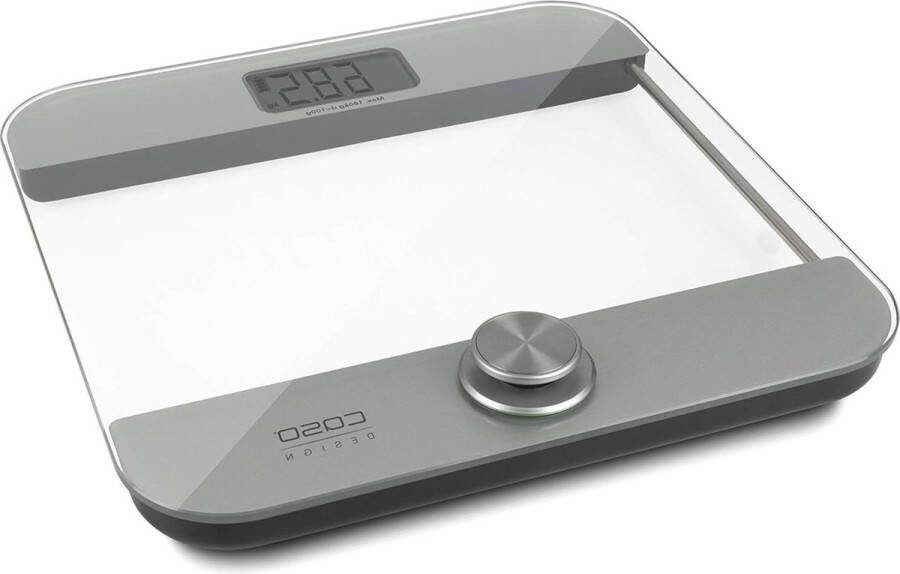 Weegschaal Design Ecostyle Body Energy Personenweegschaal zonder batterijen Volledig glazen oppervlak 180 kg 100 g stapjes