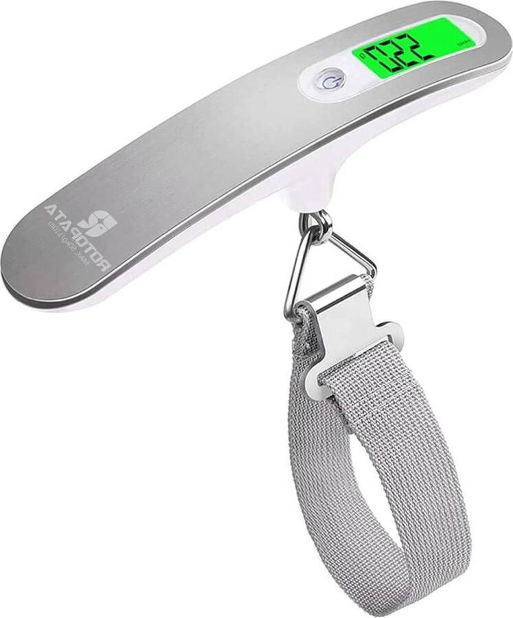 Weegschaal Personenweegschaal Digitale reisweegschaal met overgewicht waarschuwingsfunctie elektronische gewichtsschaal 110 kg 50 kg backlit lcd-display koffer trolley batterij