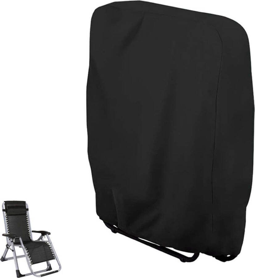 Weersbestendige Beschermhoes Ligbed 210D Klapstoelhoes Tuinmeubelhoes Beschermhoes Voor Ligstoelen 96x85cm Beschermhoes Voor Klapstoelen Hoes Voor Tuin Hoes Voor Ligstoel Zwart Anti-Uv Waterd & Stofdicht Met Draagtas Duurzaam
