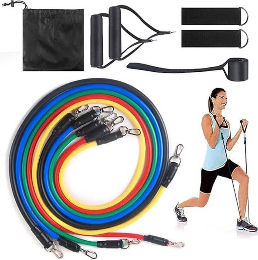 Weerstandsbanden Fitness Set ‎20 x 15 x 8 cm 17Pcs
