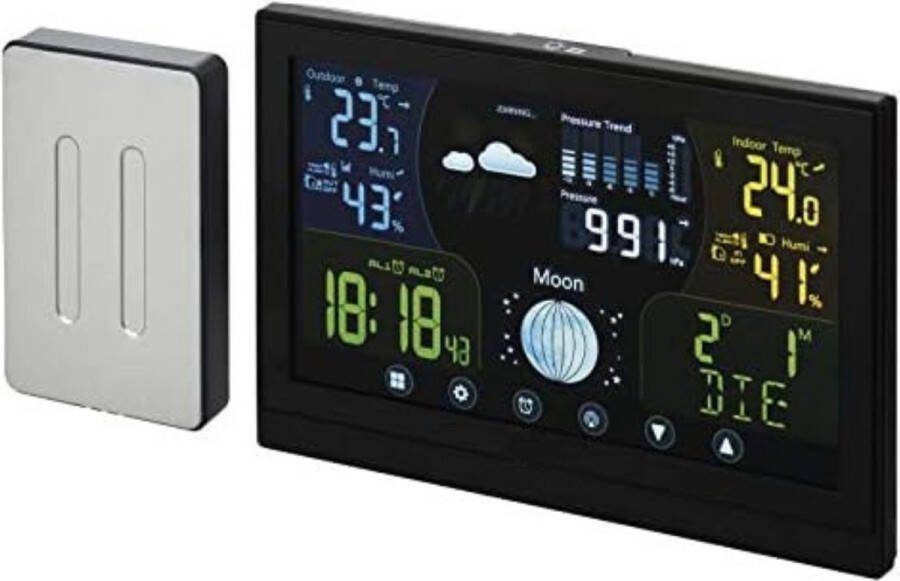 Weerstation draadloze buitensensor Weerstation met buitensensor 1 weerstation + 1 sensor
