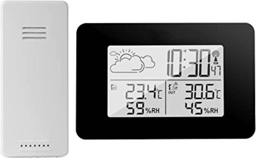 Weerstation draadloze buitensensor Weerstation met buitensensor 2 AA-batterijen vereist
