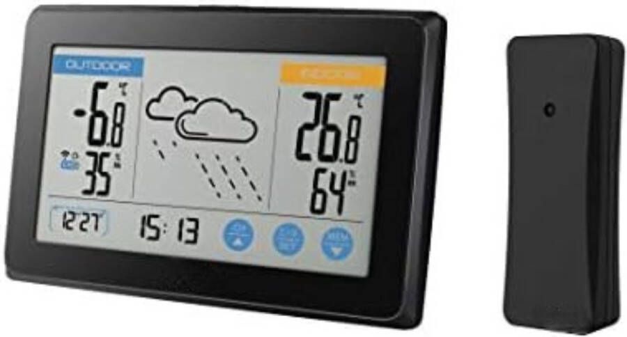 Weerstation draadloze buitensensor Weerstation met buitensensor Zwart 3 AAA-batterijen vereist