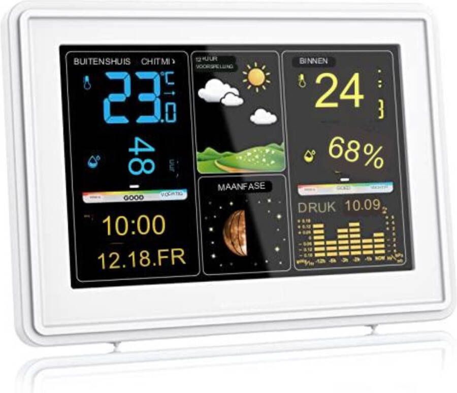 Weerstation Met Buitensensor Weerstation Draadloos Binnen Buiten