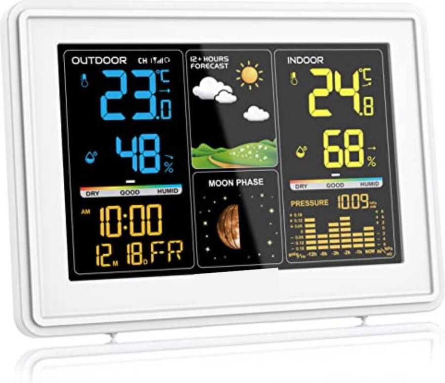 Weerstation Met Buitensensor Weerstation Draadloos Binnen Buiten