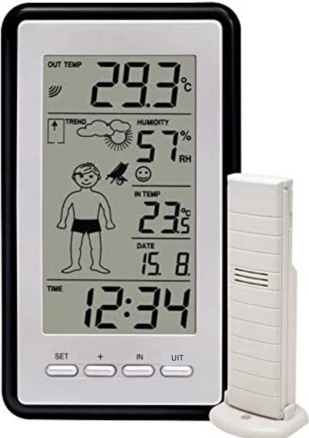 Weerstation Met Buitensensor Weerstation Draadloos Binnen Buiten