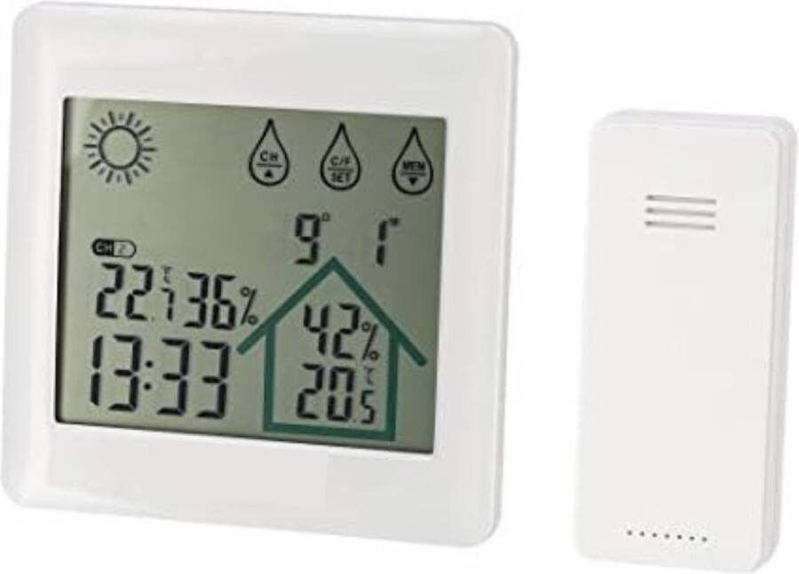 Weerstation Met Buitensensor Weerstation Draadloos Binnen Buiten