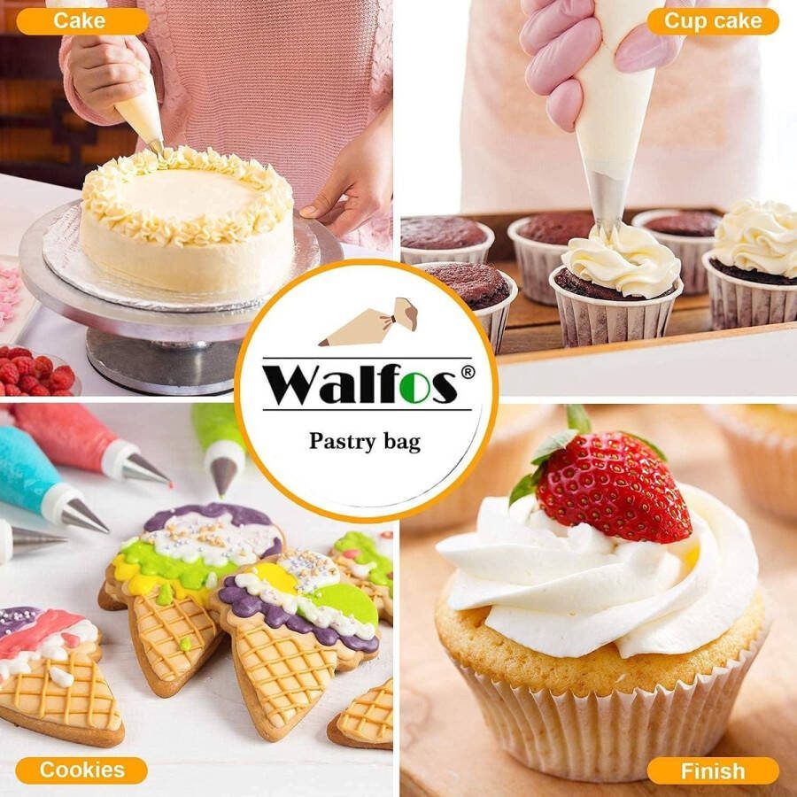 Wegwerp Cake Decorating Bags 100 stuks Extra Dikke Anti-Burst Icing Zakken voor Cake Cupcakes en Frosting Geschikt voor professionele Baking Lover (16 inch) spuitzakken wegwerp