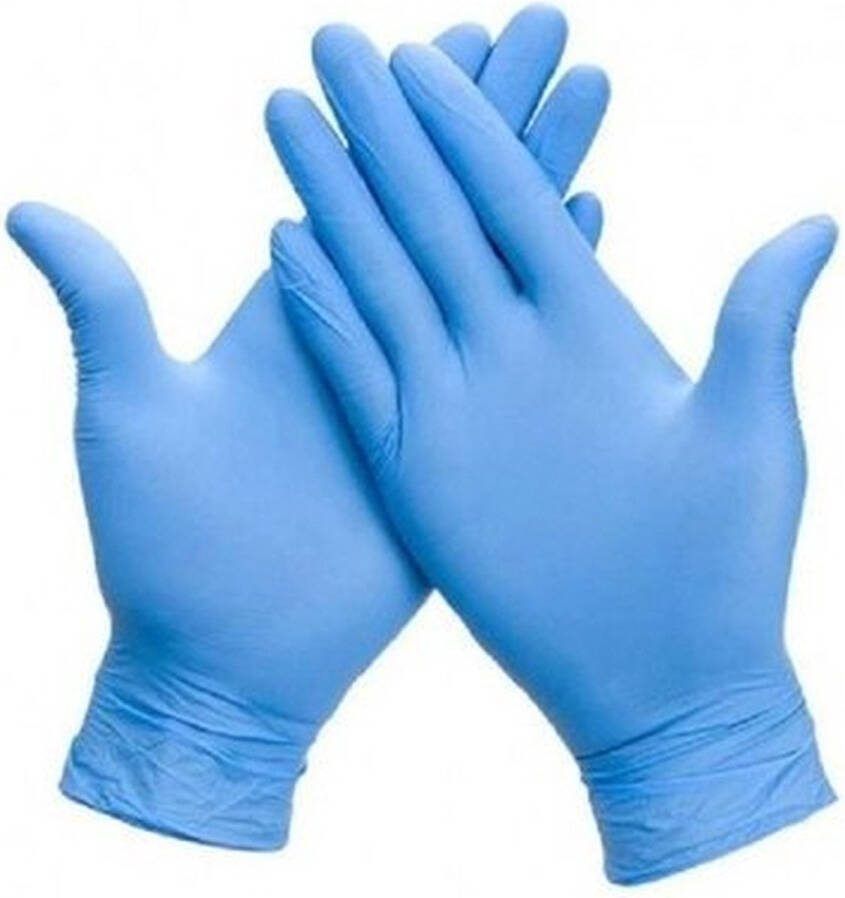 Wegwerp handschoenen Nitril handschoenen blauw L Poedervrij 100 stuks
