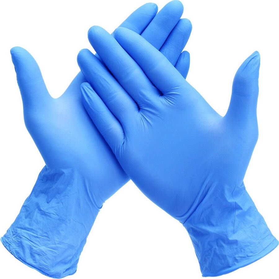 Wegwerp handschoenen Nitril handschoenen blauw XL Poedervrij 100 stuks
