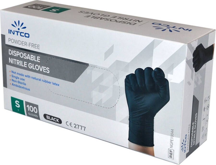 Wegwerp handschoenen Nitril handschoenen Zwart S Poedervrij 100 stuks