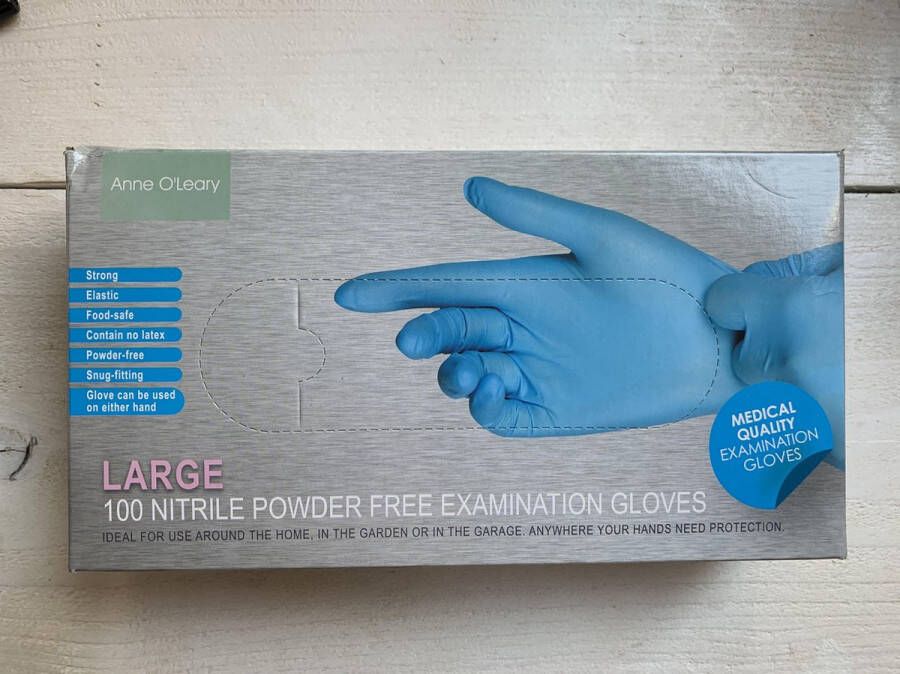 Wegwerp Handschoenen Ongepoederd Latex-vrij Nitrile 100 stuks huishoudhandschoenen van uitstekende kwaliteit