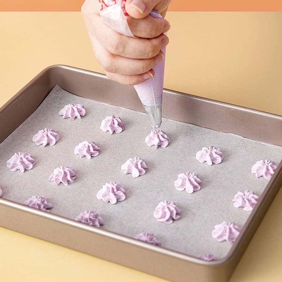 Wegwerp Spuitzak 200 Pcs 6 Spuitmonden Taart Decoratie Professionele Set Transparant Cakes Koekjes Soezen Decoratie spuitzakken wegwerp
