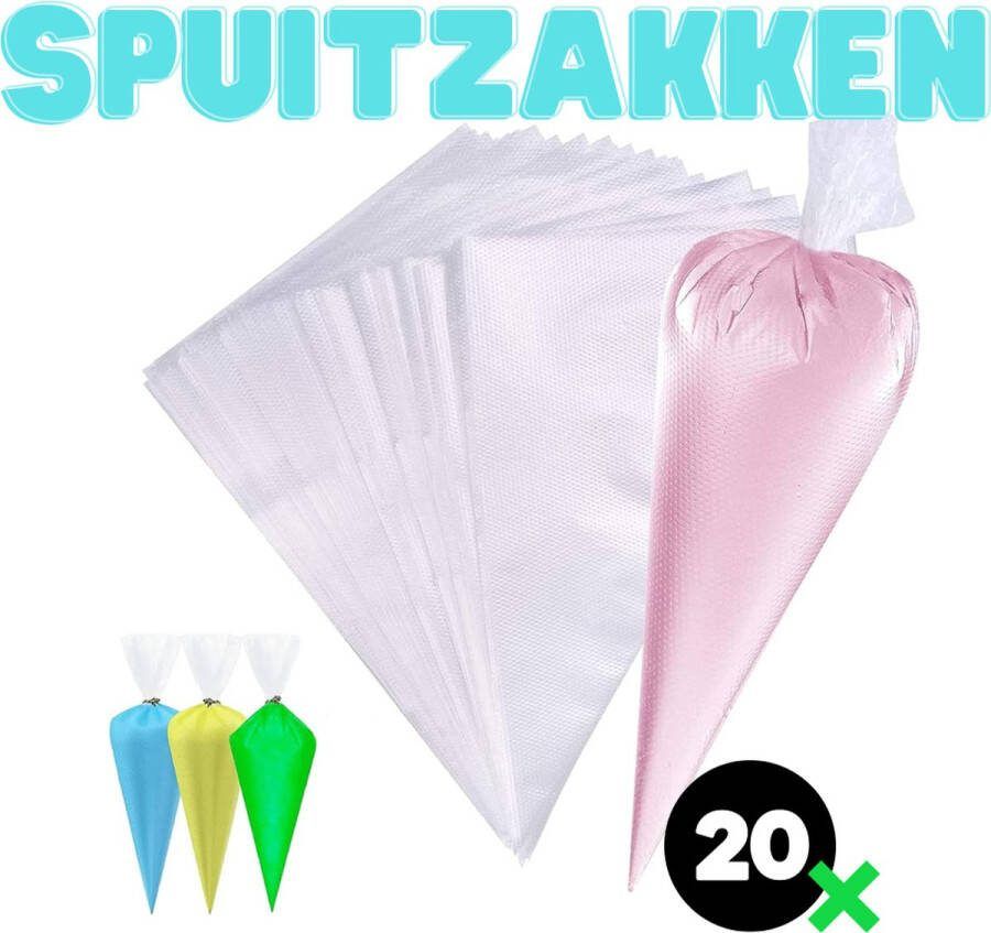 Wegwerp Spuitzakken 20 stuks 35cm Transparant Slagroom Decoratie Cake & Taart versieren Slagroomspuit Bakaccessoires Keukenaccessoires