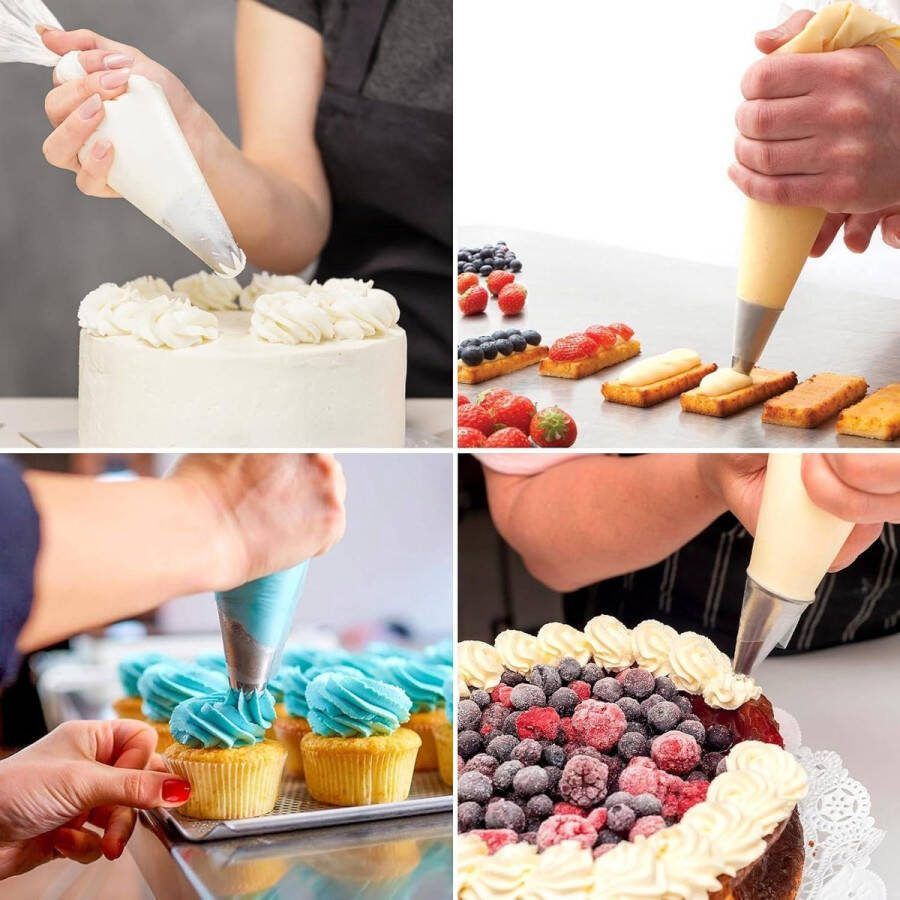 Wegwerpspuitzakken 100 stuks herbruikbaar decoreren gebak cake taarten koekjes professioneel spuitzakken wegwerp
