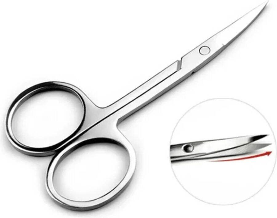 Wenkbrauw Schaar Wenkbrauw Schaartje Baard Schaartje Trimmer Gebogen Schaar Zilver