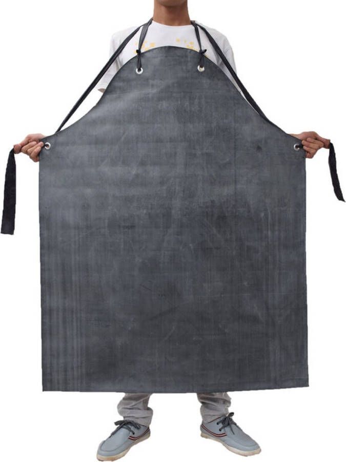 Werkschort voor herenwerkplaats Simpel verstelbaar herenwerkplaats Heavy Duty Waterdichte Vlekbestendige PVC ambachtslieden timmerlieden schilders Dikke Rubber Schort 120cm