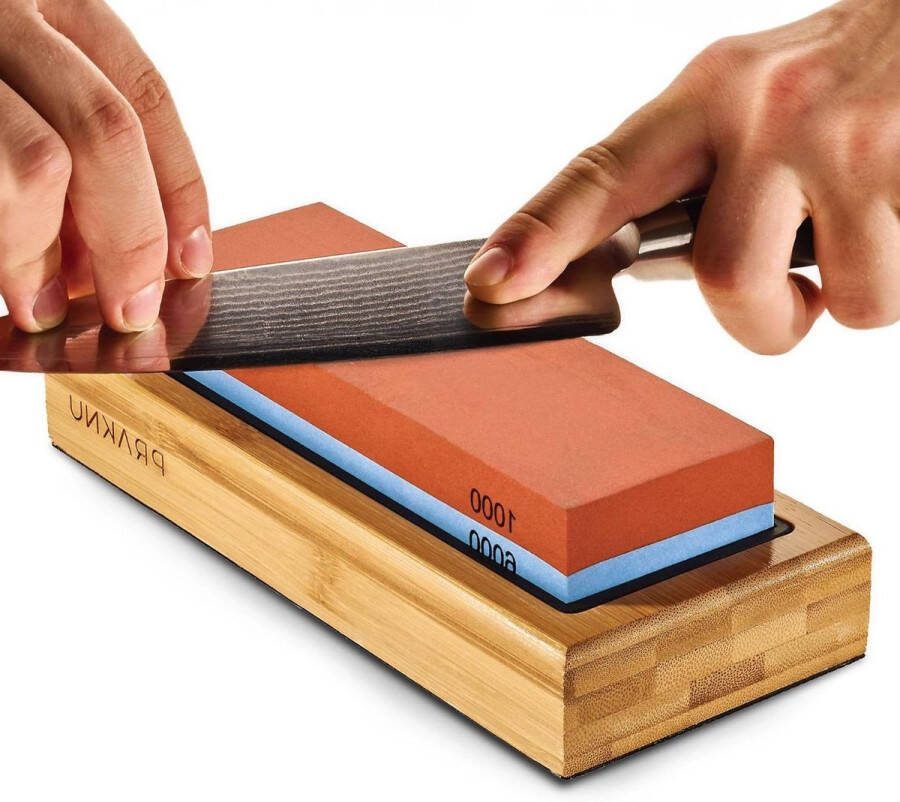 Wetsteen Slijpsteen Dubbelzijdige Messenslijper Korrel 1000 6000 Anti-slip Siliconenhouder Keukenmessen
