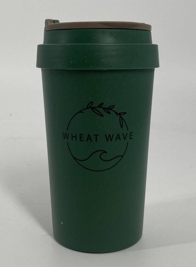 WheatWave-cup Herbruikbare to-go koffiebeker Pine green- 380 ml