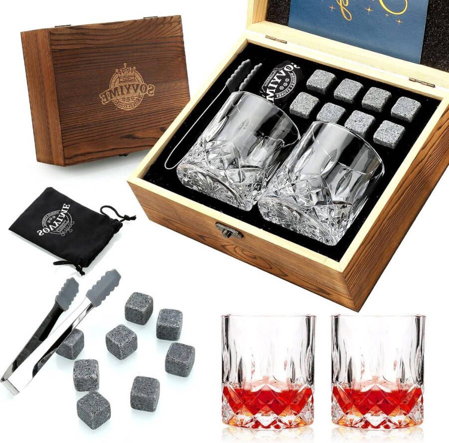 Whiskey Stones Gift Set Granite Chilling Whiskey Rocks Scotch Glass Gift Set Beste Drinken Cadeaus Voor Mannen Whiskey Lovers Gift Set