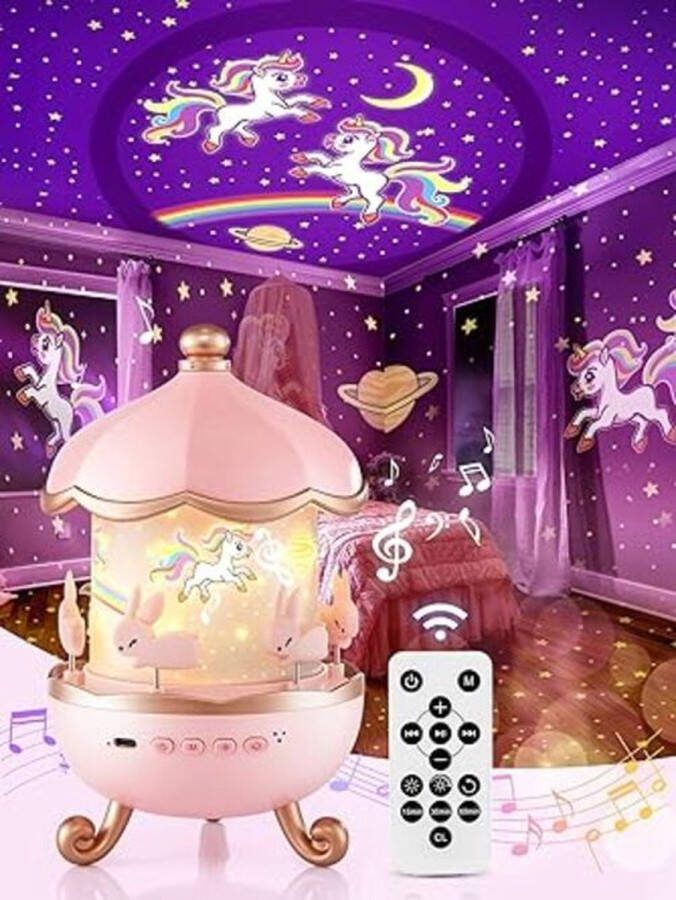 White Noise Machine Nachtlampje Kinderen 12 kleurmodi 6 films projectorlamp voor slaapkamer afstandsbediening geluidsmachine nachtlampjes sterrenlicht kamerdecoratie cadeaus