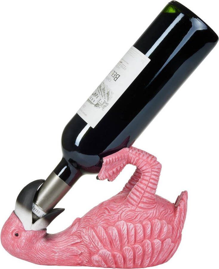 Wijnfleshouder Dorstig Flamingo Flessenhouder Drinkdieren Flessenstandaard Grappig Roze Vogel Decoratie Figuur Handgeschilderde Bar Wijnaccessoires Grappige Decoratie Wijncadeau