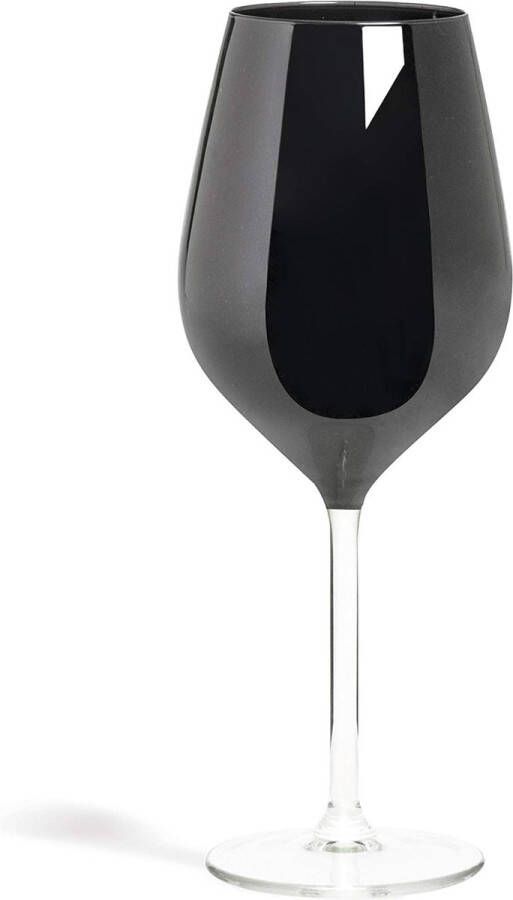 Wijnglazen Color Wine Set met 6 wijnglazen glas zwart