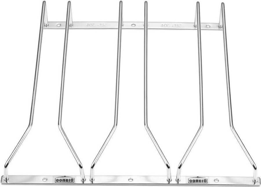 Wijnglazenrek 304 roestvrijstaal serviesgoed opslag onder kast bar keuken 30 cm 3 rijen