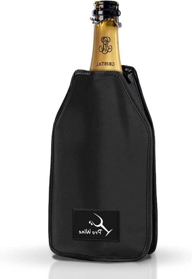 Wijnkoeler Koeltas Champagneflessen ijs tafelwijnkoeler Zwarte waterafstotende elastische stof