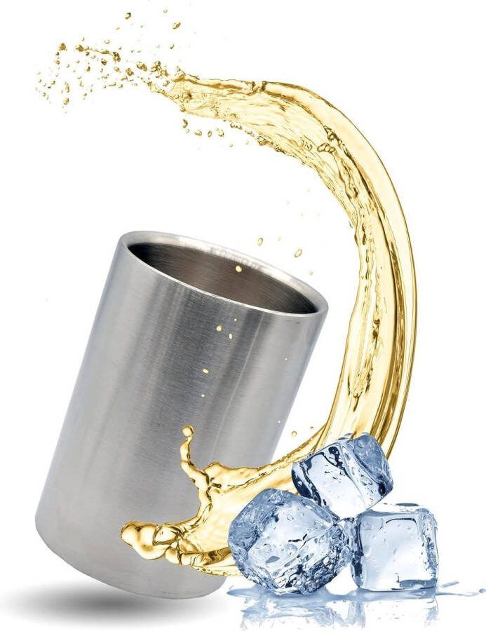 Wijnkoeler RVS Dubbelwandige Flessenkoeler Champagne-emmer IJsemmer