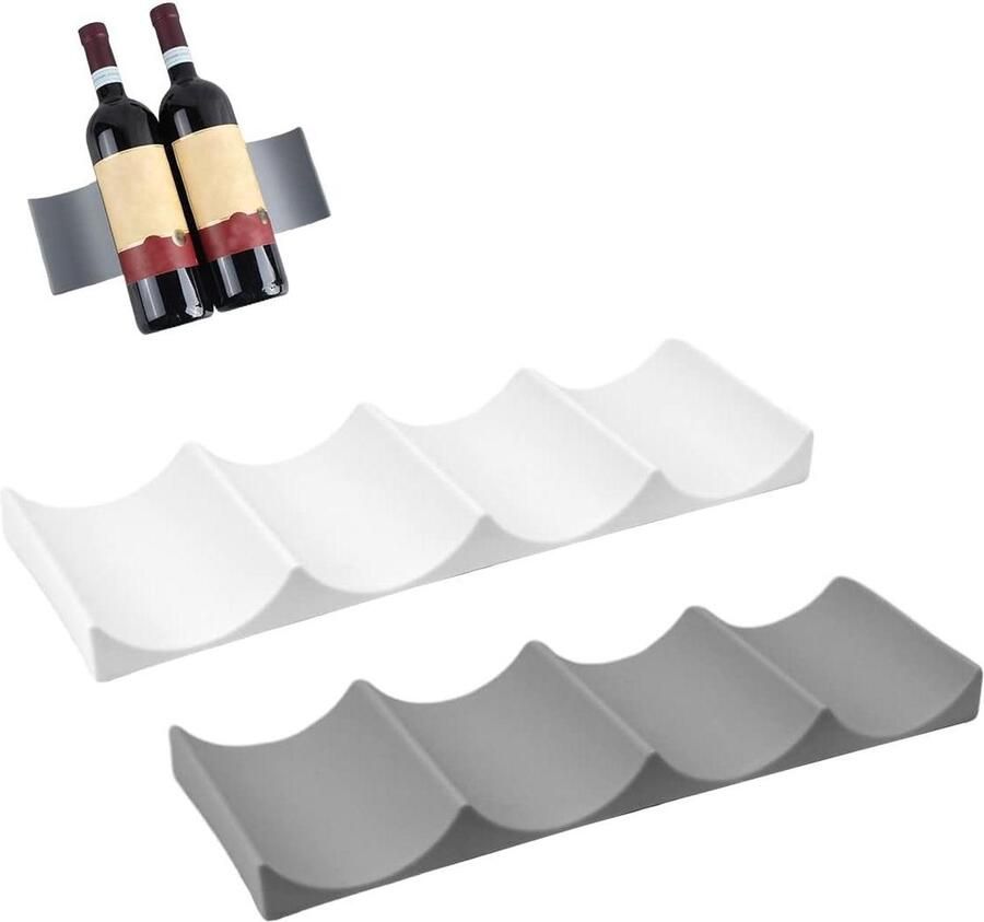 Flessenhouders voor koelkast 2 stuks drankorganizer flessenrek tafel pantry kast bierhouder drinkflessen blikjeshouder koelkast