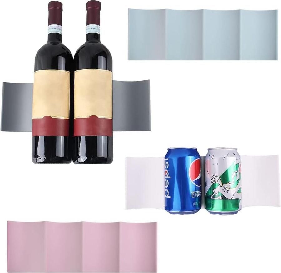 Wijnrek 4 stuks Europese stijl kunststof wijnstandaard koelkastorganizer flessenhouder flessenrek stapelbaar flessenrek voor keuken kast rekken eetkamer bar